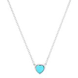 Precious Heart-Shaped December Birthstone Necklace