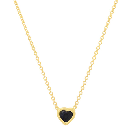 Precious Heart-Shaped March Birthstone Necklace