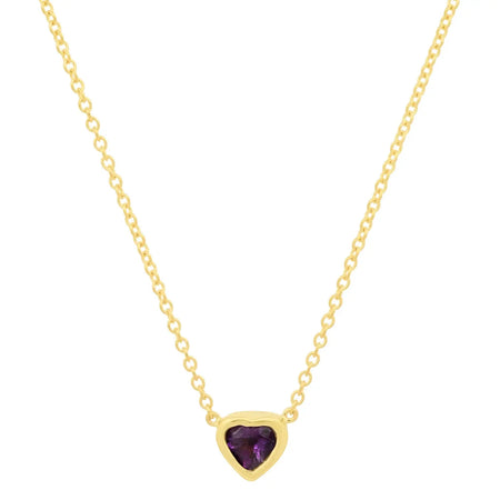 Precious Heart-Shaped October Birthstone Necklace