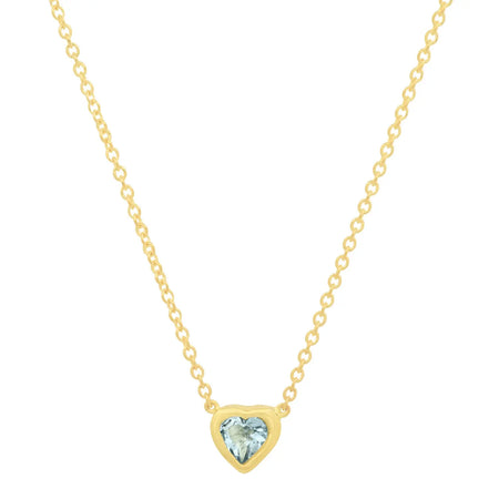 Precious Heart-Shaped October Birthstone Necklace