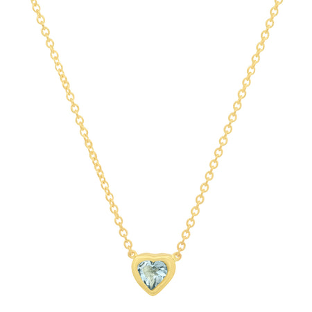 Precious Heart-Shaped January Birthstone Necklace
