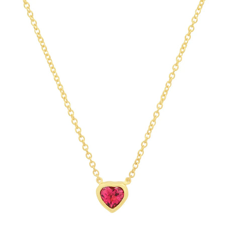 Precious Heart-Shaped October Birthstone Necklace