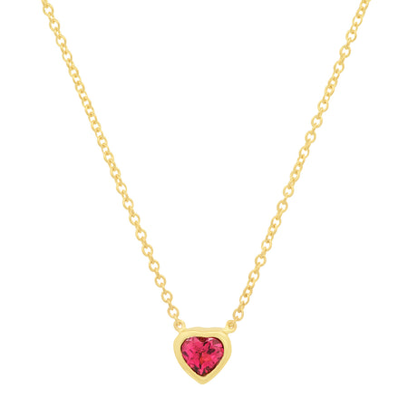 Precious Heart-Shaped September Birthstone Necklace