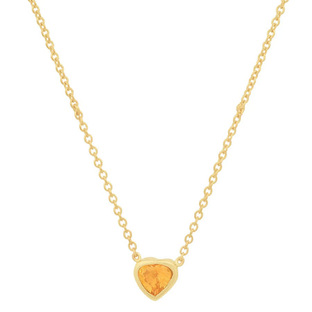 Precious Heart-Shaped October Birthstone Necklace