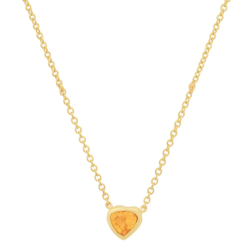 Precious Heart-Shaped November Birthstone Necklace - Dana Seng Jewelry Collection