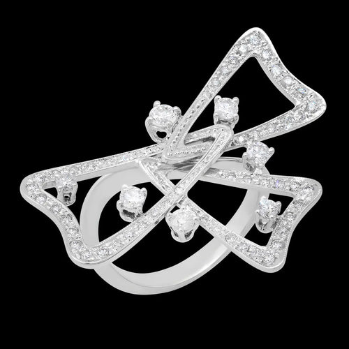 Intertwined Clippers Diamond Ring - Dana Seng Jewelry Collection