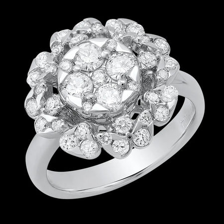 Distinctive Oval Diamond Ring