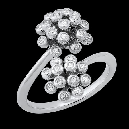 Sculpted Heart Diamond Ring
