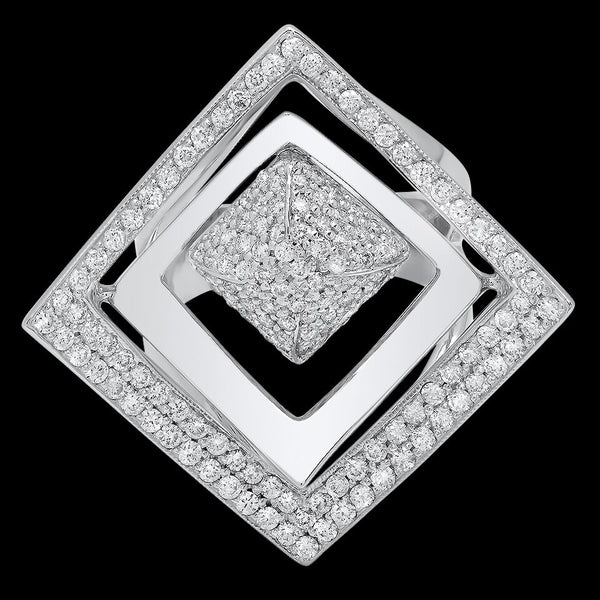 Abstract Sculpture Diamond Ring
