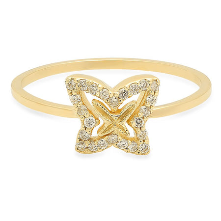 Handcrafted California Butterfly Diamond Ring