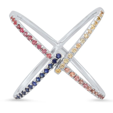 Mini Star Birthstone Dangle Ring