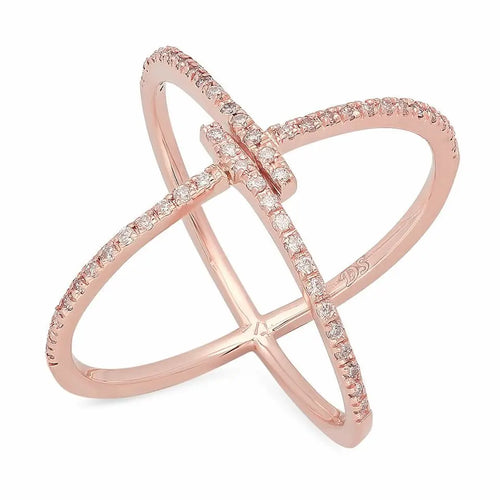Remarkable Diamond X Ring