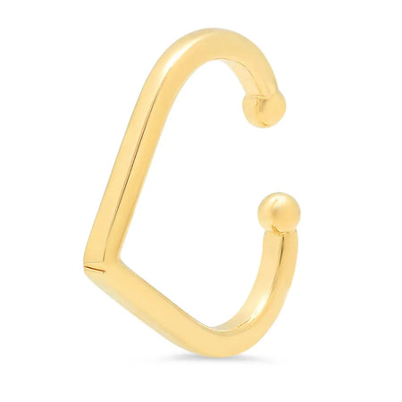 Loving Heart Gold Hoop Earrings