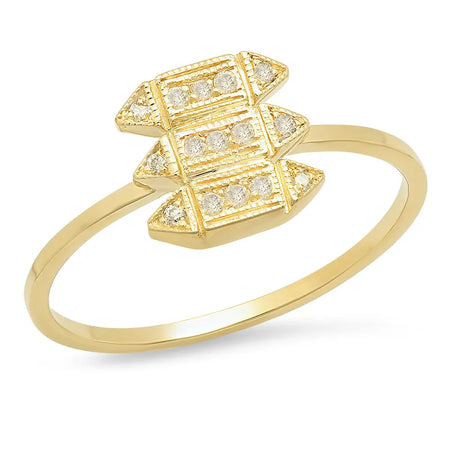 Baby Heart Gold Dangle Ring