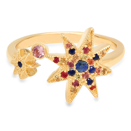 Chic Star Twisted Gold Ring