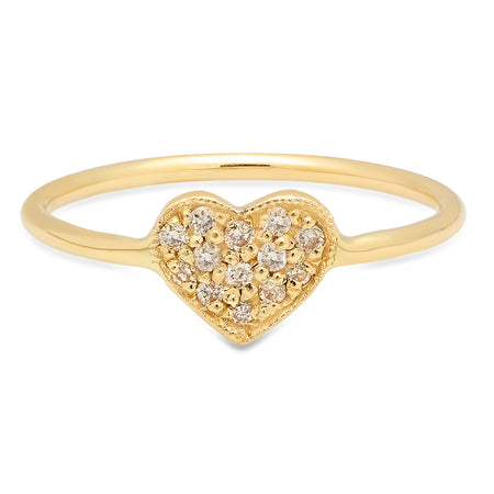 Precious Heart Twisted Gold Ring