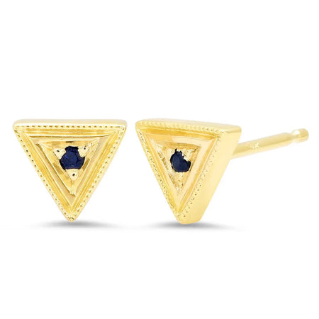 Gold Bar Diamond Star Circle Earrings