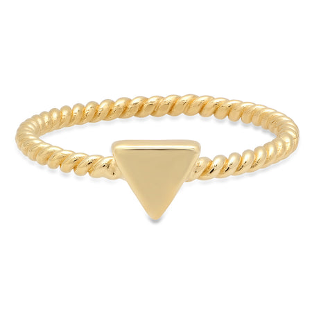 Double Curb Chain Gold Ring