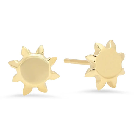 Modern Starburst Diamond Stud Earrings