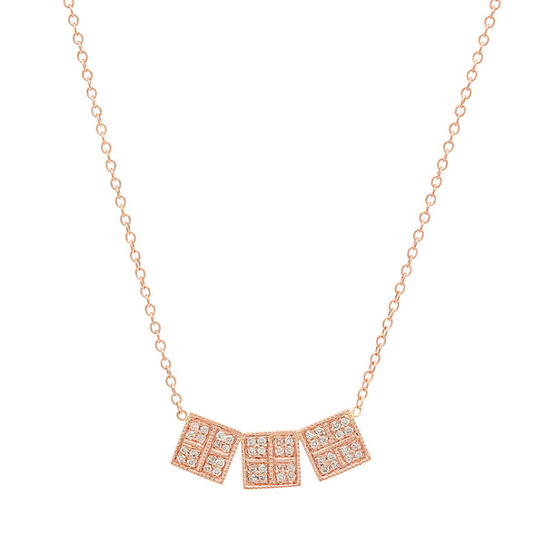 Dazzling Moment Diamond Necklace Rose Gold