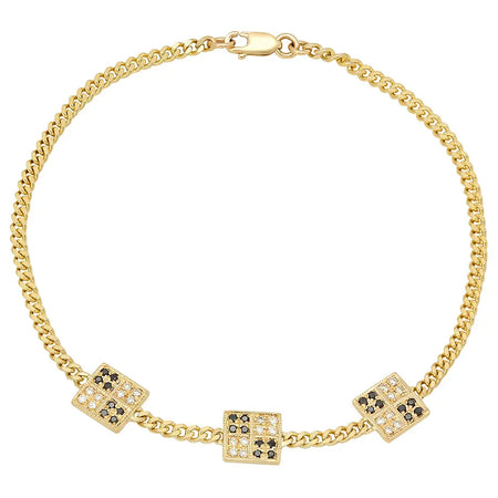 Square Shaped Gold Bracelet