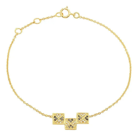 Square Shaped Gold Bracelet