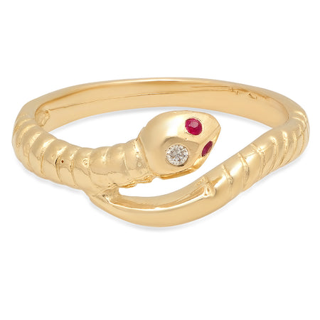 Precious Heart Twisted Gold Ring