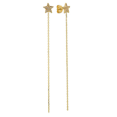 Magnificent Heart Diamond Dangle Earrings