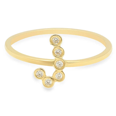 Safety Pin Diamond Ring