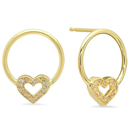 Baby Heart Gold Dangle Ring
