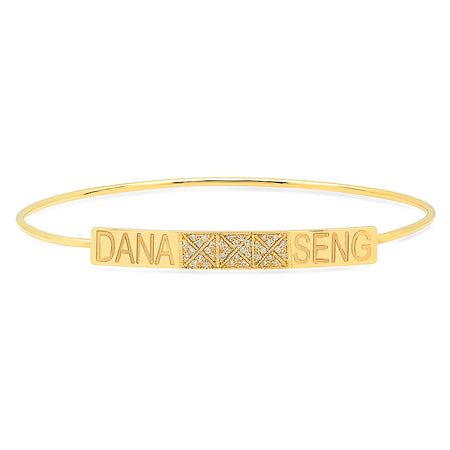 Lighten-up Evangeline Diamond Cuff Bracelet