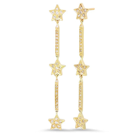 Magnificent Heart Diamond Dangle Earrings