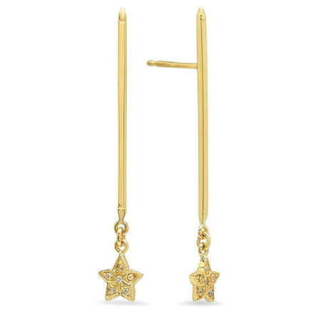 DSJ'S Gold Bar Earrings