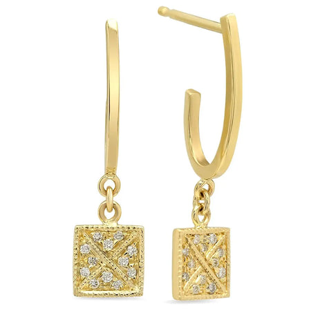 Magnificent Heart Diamond Dangle Earrings