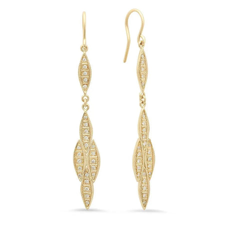 Magnificent Heart Diamond Dangle Earrings