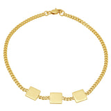 Flawless Square Shaped Gold Bracelet