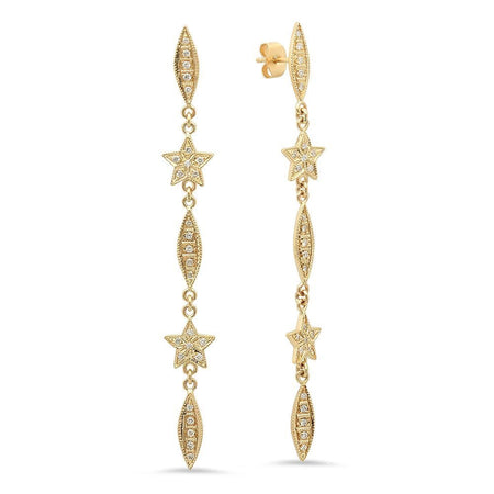 Elegant Butterflies Diamond Dangle Earrings