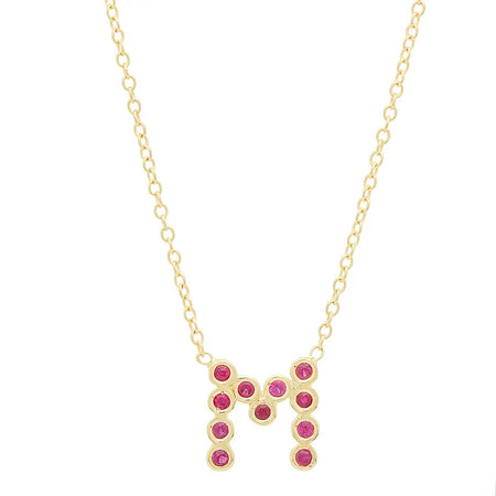 (6 Initials) DSJ's Signature Meaningful Multi Birthstone/Initial Necklace