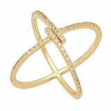 Remarkable Diamond X Ring gold