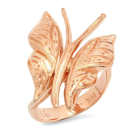 Butterflies Gold Stud Earrings