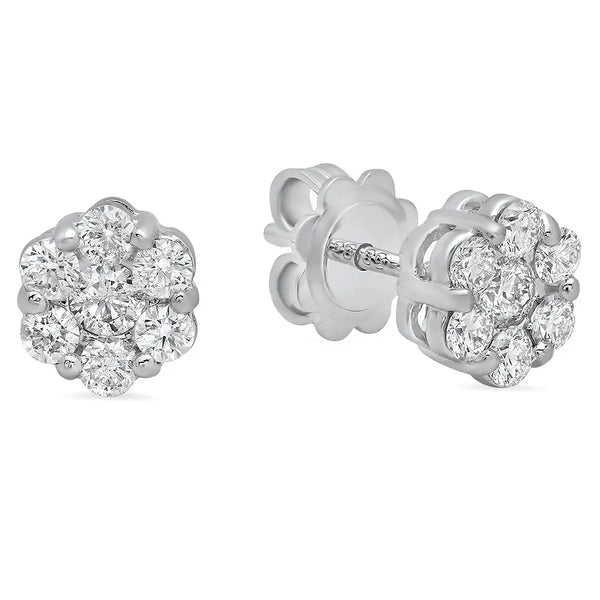 Winter Love Diamond Stud Earrings