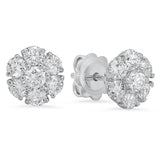 Snow White Diamond Stud Earrings - Dana Seng Jewelry Collection
