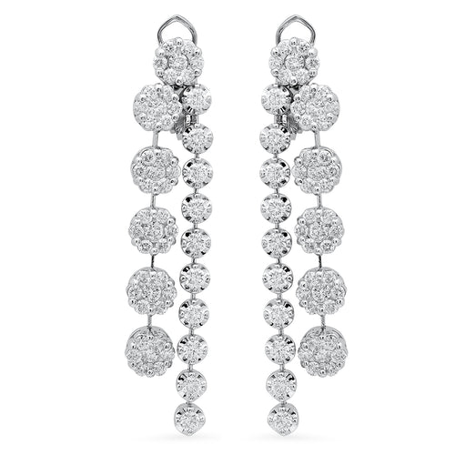 Magnificent Spring Flower Diamond Earrings