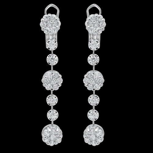 Lavish Flower Diamond Earrings