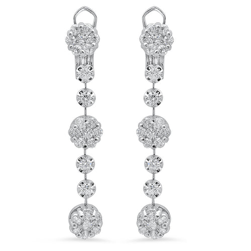 Lavish Flower Diamond Earrings