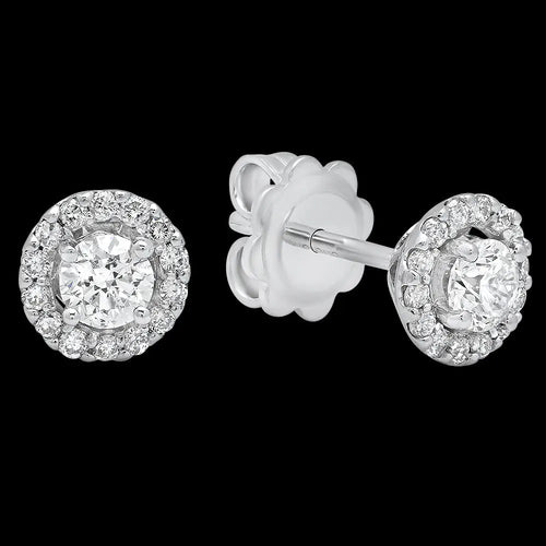 Violet Flower Diamond Stud Earrings - Dana Seng Jewelry Collection