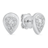 Tender Teardrop Diamond Stud Earrings