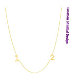 (2 Initials) DSJ's Signature Meaningful Multi Birthstone & Initial Necklace