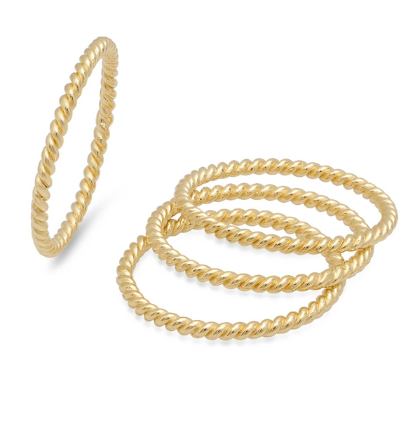 Twisted Infinity Gold Band