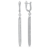 Hugging Diamond Bars Dangle Earrings - Dana Seng Jewelry Collection
